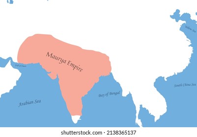 Map Of Maurya Empire Asia India Country