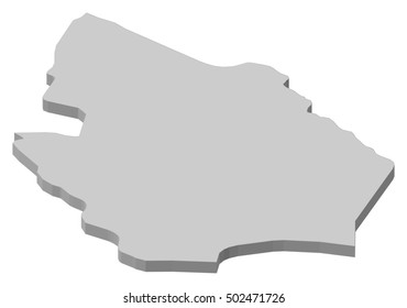Map - Maysan (Iraq) - 3D-Illustration