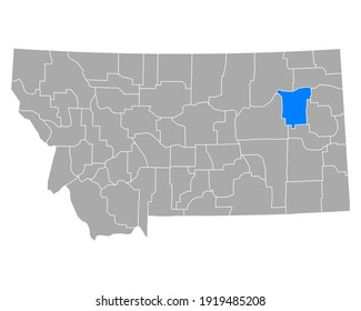 Map of McCone in Montana on white