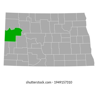 Map of McKenzie in North Dakota on white