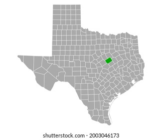 Map of McLennan in Texas on white
