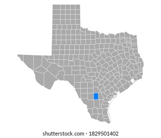 Mapa de McMullen en Texas en blanco