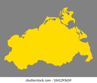 Map of Mecklenburg-Vorpommern