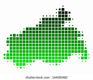 Map of Mecklenburg-Vorpommern