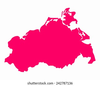 Map of Mecklenburg-Vorpommern