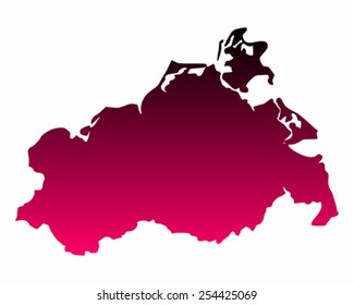 Map of Mecklenburg-Vorpommern