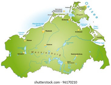 Map of Mecklenburg-Vorpommern