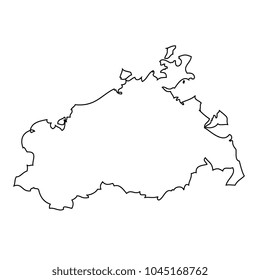 Map of  Mecklenburg-Vorpommern - Germany Vector