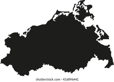 Map of Mecklenburg-Western Pomerania