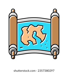map medieval color icon vector. map medieval sign. isolated symbol illustration
