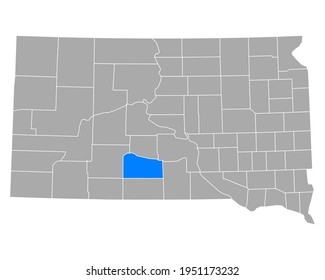Map of Mellette in South Dakota on white