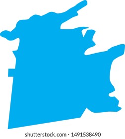 Map of Mercer County in the state of Kentucky
