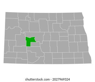 Map Mercer North Dakota On White Stock Vector (Royalty Free) 2027969324 ...