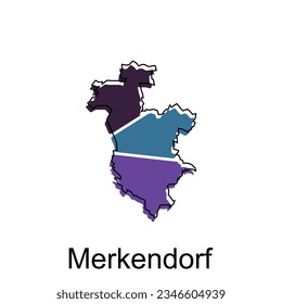 map of Merkendorf design, World map country vector illustration template