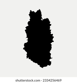 Map of Meuse - Grand Est - France region outline silhouette graphic element Illustration template design
