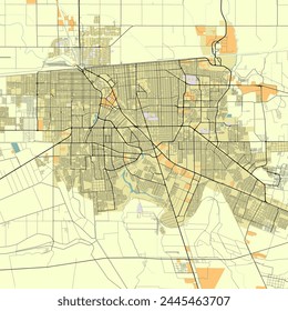 Map of Mexicali, Baja California, Mexico