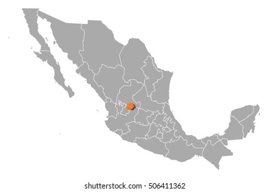 Map - Mexico, Aguascalientes