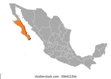 Map Mexico Baja California Sur 260nw 506411356 