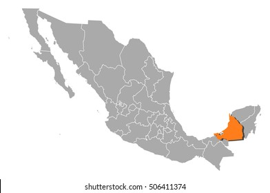 Map - Mexico, Campeche