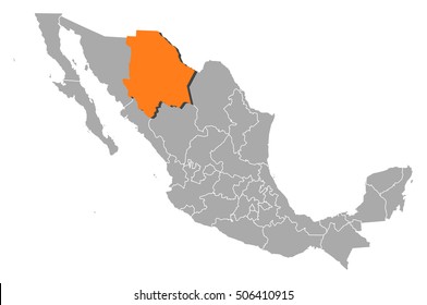 Map - Mexico, Chihuahua