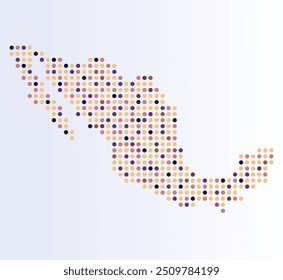 Map of Mexico from dots