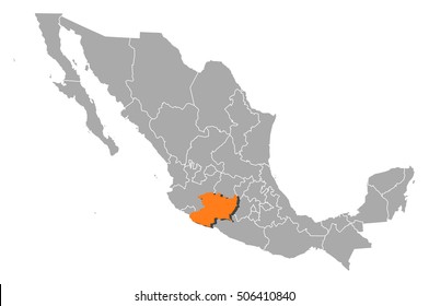 Map - Mexico, Michoacan