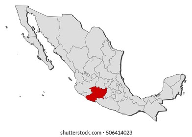 Map - Mexico, Michoacan