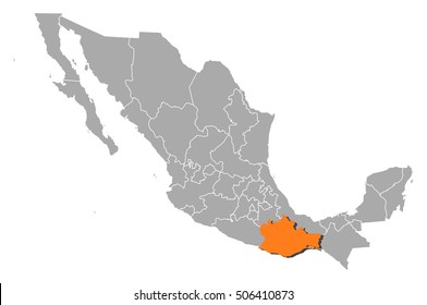 Map - Mexico, Oaxaca