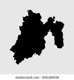 Map of Mexico - Mexico outline silhouette vector illustration
