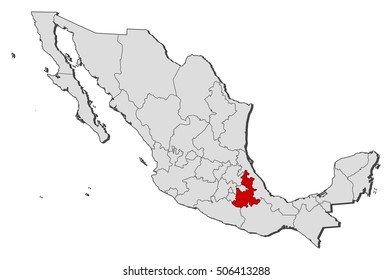 Map Mexico Puebla Stock Vector (Royalty Free) 506413288 | Shutterstock