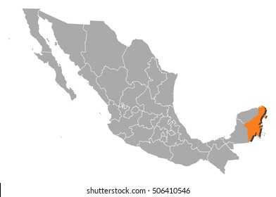 Map - Mexico, Quintana Roo