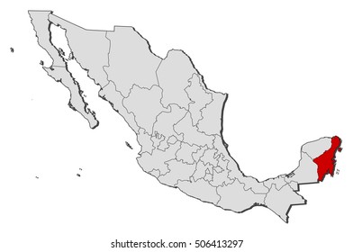 Map - Mexico, Quintana Roo