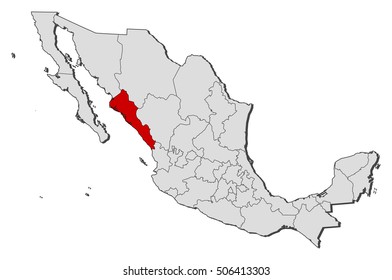 Map - Mexico, Sinaloa