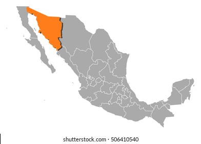 Map - Mexico, Sonora