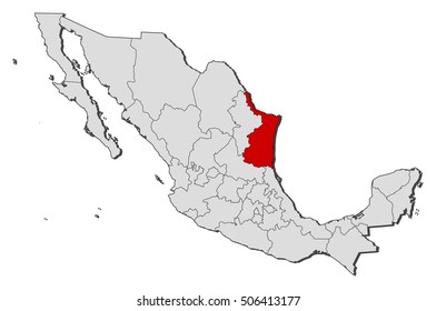 Map - Mexico, Tamaulipas
