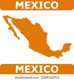 Map of Mexico vector eps10