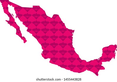 map of Mexico. vector illustration