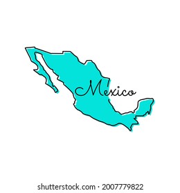 Map of Mexico Vector Illustration Design Template.