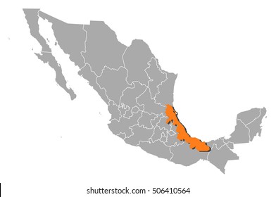 Map - Mexico, Veracruz