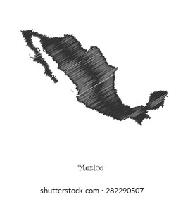 Map of Mexico  for your design, concept Illustration.