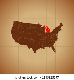 map of Michigan