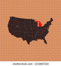 map of Michigan