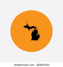 Map of Michigan Vector Illustration

