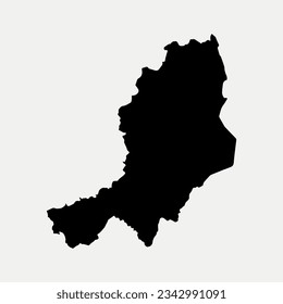 Mapa de Mid-Ulster - Irlanda del Norte - Reino Unido de Gran Bretaña e Irlanda del Norte: silueta de esquema elemento gráfico Ilustración diseño de la plantilla
