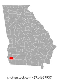 Mapa de Miller en Georgia en blanco