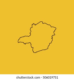 Map of Minas Gerais Vector Illustration