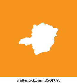 Map of Minas Gerais Vector Illustration