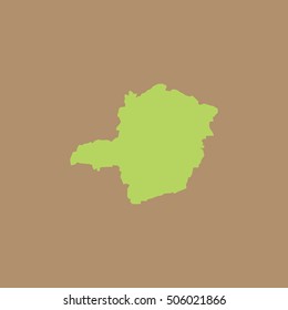 Map of Minas Gerais Vector Illustration