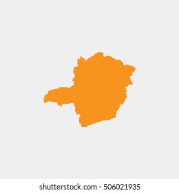 Map of Minas Gerais Vector Illustration
