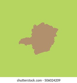 Map of Minas Gerais Vector Illustration